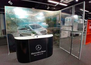 mercedes expo stand frame