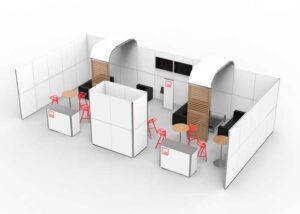 rent modular booth in europe above 50 sqm